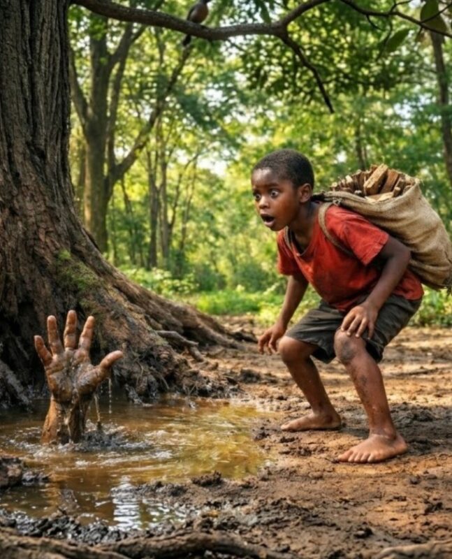 Een kind, spelend in het bos, zag een menselijke hand uit de grond steken ։ Toen zijn vader ter plaatse kwam en de aarde opgroef, was hij geschokt door wat hij zag