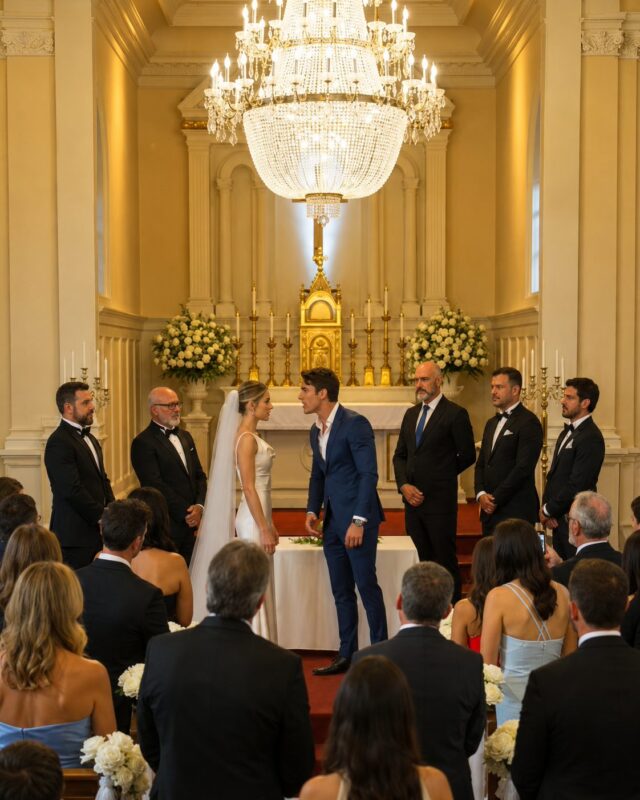 In de zaal verliep alles perfect tot het moment waarop er een video op de schermen verscheen, waarna iedereen in de zaal in shock was